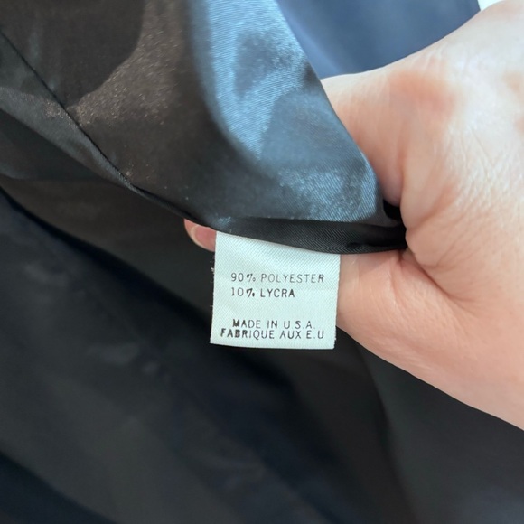 THEORY Sz M Canvas Pointy Lapel Double Breasted Lined Pockets Trench Coat Jacket - Picture 11 of 12